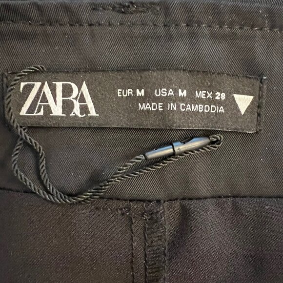 ZARA Skirt Over High-Waist Black Cargo Pants Trousers, Size M - Picture 16 of 16